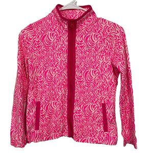 Vineyard Vines Pink Patterned Full Zip Jacket